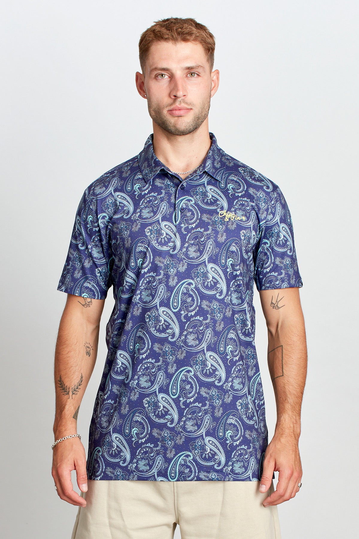 Chip & Pin Paisley Park Polo - Navy