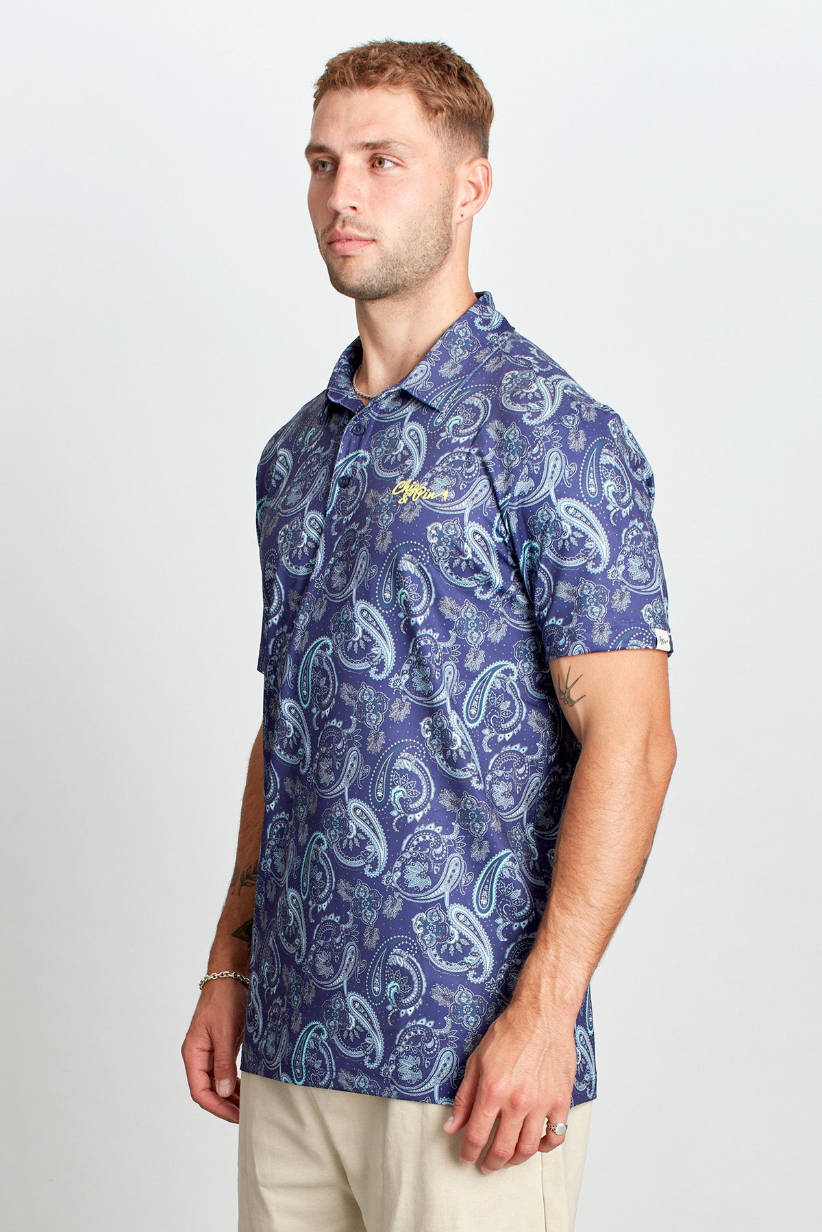 Chip & Pin Paisley Park Polo - Navy