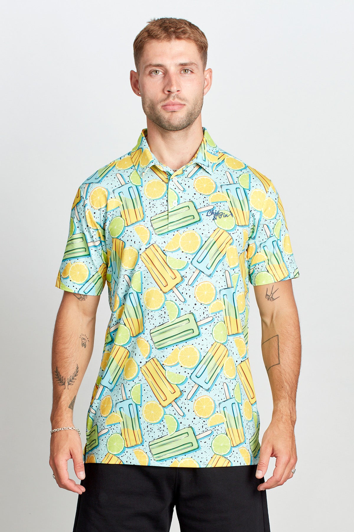 Chip & Pin Lollipop Polo - Lime